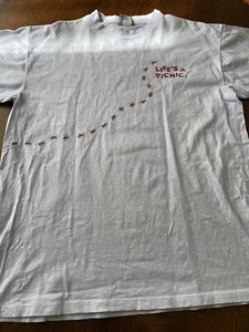 Vintage Single Stitch Shirt 1993 Ants - Life’s A Picnic All Over Print Tee - XL - Picture 1 of 4