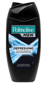 Palmolive Men Refreshing 2in1 Body & Hair Shower Gel Shampoo 250ml 8.4oz