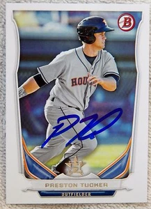 Houston Astros Preston Tucker Signed 2014 Bowman Card Auto - Picture 1 of 1