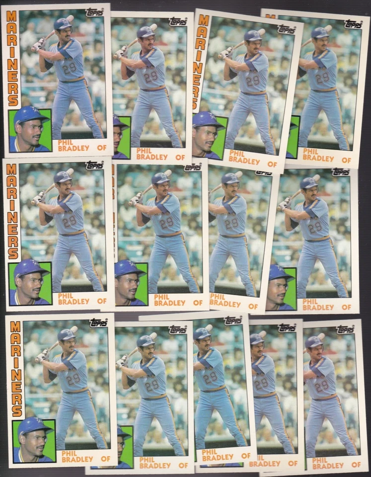 1984 Topps Traded #15T LOT of (13) PHIL BRADLEY (RC) NM/MT Seattle MARINERS - Image 1 of 1