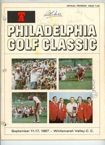 1967 PHILADELPHIA GOLF CLASSIC program signed by 5 incl ART WALL, DAVE MARR etc - Picture 1 of 4