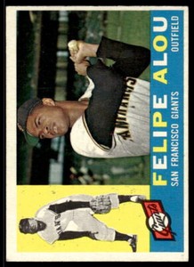 1960 TOPPS FELIPE ALOU 287 EX BASEBALL SAN FRANCISCO GIANTS