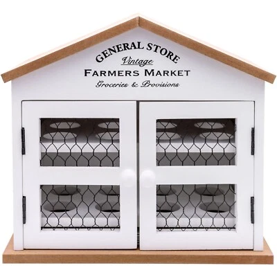 16 Egg Wooden 'General Store' House Home Egg Storage Holder Kitchen Accessory - Image 1 of 4