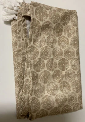 🧷 THRESHOLD TABLE THROW 50”x50” with tassels, brown 🆕 as shown - Image 1 of 3