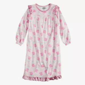 Peppa Pig knöchellanges Flanell-Nachthemd Größe 4/5 - 6/6X - 7/8 neu mit Etikett $ 36 UVP - Bild 1 von 3