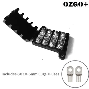4 in 1 Midi Fuse Holder 200A Block Max 4 Fuses 8 Lugs Dual Battery Setups 4WD - Picture 1 of 8