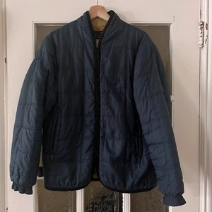 Vintage 60s Campus Navy Puffer Jacket Talon Zip Packable Hood Yellow Fur Lined - Picture 1 of 7