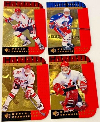 1994-95 NHL Upper Deck SP WORLD JR. CHAMPIONSHIPS Die-Cut,Complete Ur Set, Pik 1 - Image 1 of 2