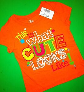 *NEW! "This Is What CUTE Looks Like!" Baby Girls Shirt 2T 3T 4T Gift Hearts Nice