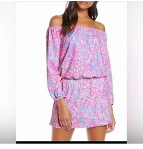 Lilly Pulitzer Lana Skort Strampler Pink Sorbet High Altitude Pink Blau XL - Bild 1 von 10