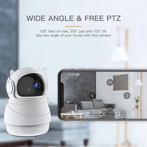 Wireless 1080P Indoor CCTV Camera with Night Vision, 2-Way Talk & Motion Alerts - Picture 1 of 9