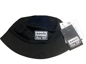 Neu OASIS Live '25 offizieller schwarzer bestickter Reni Fischerhut neu mit Etikett - Bild 1 von 1