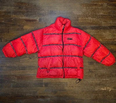 Vintage 90’s Y2K Red First Down Puffer Jacket Mens Sized XL - Image 1 of 4