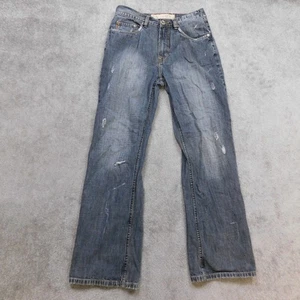 VINTAGE DISTRESSED HOLES PX Jeans Herren 32 Bootcut Schritt Nieten y2k Grunge Wash - Bild 1 von 11