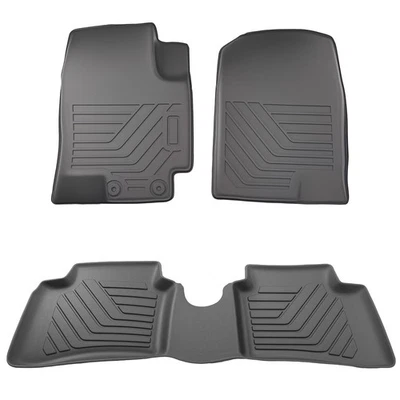 Black Floor Mats Car Mat for Hyundai Accent 2018-2023 TPE Rubber Anti-Slip - Image 1 of 4