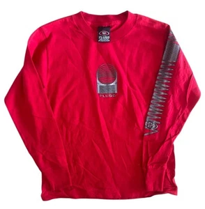 Vintage Rare Plugg Longsleeve Skate T-Shirt Y2K Red Slinky Graphic Tee Small - Picture 1 of 5