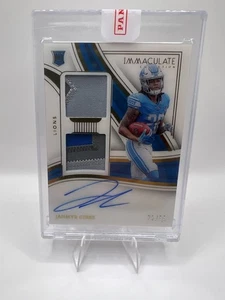 Jahmyr Gibbs RPA /99 2023 Panini Immaculate Collection #SP-JG1 3 COLOR PATCH RC - Picture 1 of 5