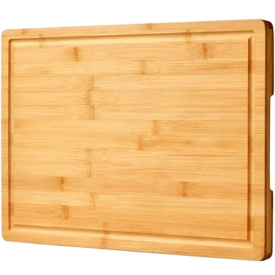 Extra Large Bamboo Kitchen Cutting Board Wood Chopping Board Butcher Block 18x12 - Image 1 of 4