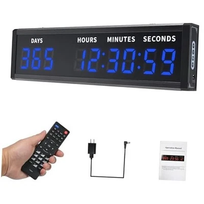 Большой цифровой таймер обратного отсчета, многофункциональный 999 дней обратный отсчет  - Изображение 1 из 4