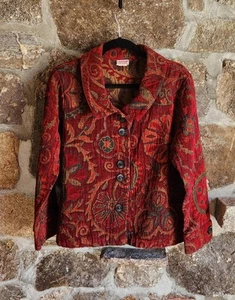 Habitat Women’s Blazer Jacket Clothes To Live In Floral Button Front Size Large - Picture 1 of 15