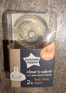 Tommee Tippee Closer To Nature Fast Flow Teats 2 Pack - Picture 1 of 1