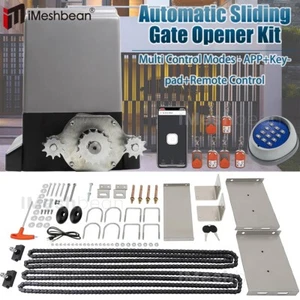 550W 3100lbs Electric Automatic Sliding Gate Opener Motor APP Control w/6 Remote - Picture 1 of 17