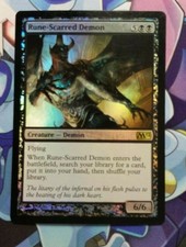 Rune-Scarred Demon, Core Set 2012 (M12), Foil, MP MTG