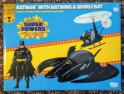McFarlane DC Super Powers Gold Label Batman w/Batwing & Whirlybat Box Set ✨NEW✨ - Image 1 of 4