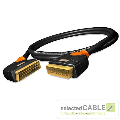 HICON Ergonomic Scartkabel 1,5m gewinkelter 45° Stecker RGB 21pin HIE-SASC-0150 - Bild 1 von 2