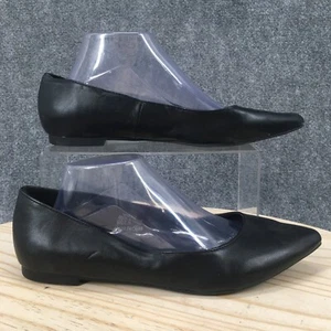 Forever 21 Shoes Womens 10 Ballet Flats Comfort Black Faux Leather Slip On - Picture 1 of 16