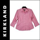 Chemise habillée femme Kirkland Signature à manches longues à rayures roses taille XL