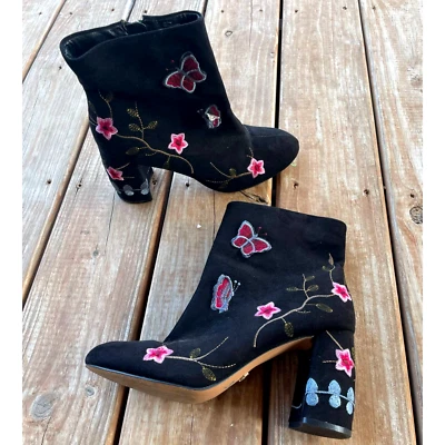 NANETTE Lepore Lilly Botines Mujer Zapatos Negro Tacón Bloque Talla 10 Foto 1 de 4