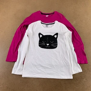 Spotted Zebra Girls Size XL (12) Pink/White Long Sleeve T-Shirts 2 Pieces New - Picture 1 of 7