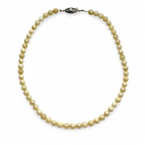 Vintage Peach Pearl Choker Necklace Saltwater Antique Jewelry - Picture 1 of 5