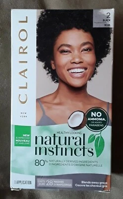 Clairol Natural Instincts полупостоянный цвет волос, #2 полночный черный - Изображение 1 из 4