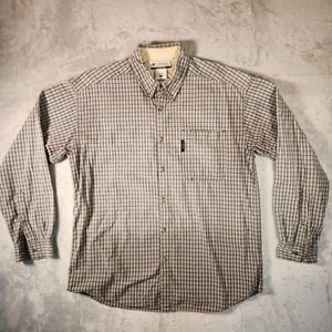 Camicia Columbia Uomo Grande Blu Grigio Bottoni Plaid Check Casual Abbigliamento da Lavoro Gorp - Foto 1 di 9