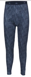 Mens Trespass Task Active Duoskin Base Layer Pants - Navy Print - Picture 1 of 1
