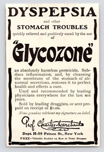 1880s~Glycozone~Dyspepsia Stomach Cure All~Medicine~Victorian Advertising~Print - Picture 1 of 1