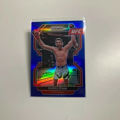 Fares Ziam 2022 Panini Prizm UFC Blue Refractor Card 45/199 #143 - Image 1 of 4