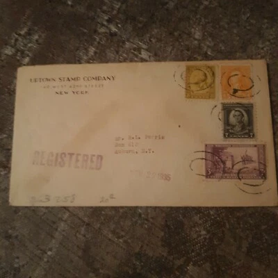 United states Postal Envelope With Washington Issue Registration Cover November - Image 1 of 2