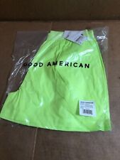 Good American Women's Size 2 Coated Poplin Shorts Electric Lime **
