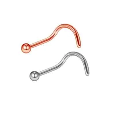 1 peça piercings de nariz de cristal de aço inoxidável para nariz e septo - Imagem 1 de 4