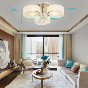 LED Crystal Ceiling Light For Kitchen Bed Living Room Chandelier Lamp Fixture UK - Picture 1 of 10
