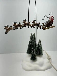 Dept 56 Up Up And Away Animated Santa’s Sleigh & Reindeer #52593. - Picture 1 of 8
