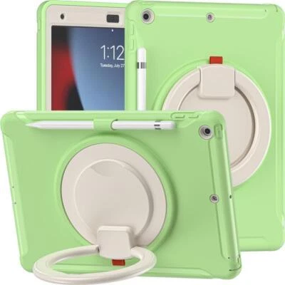 For iPad 10th 10.9 iPad 5th 6th 9.7 Air mini Case Rugged Shockproof Stand Ring - Image 1 of 4