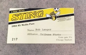 CHICAGO STING MISL SOCCER ANNUAL MEDIA PASS - 1984 1985 - Picture 1 of 2