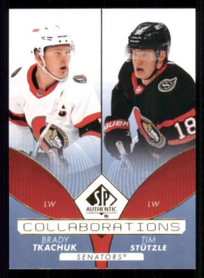 2022-23 SP Authentic Collaborations #C14 Brady Tkachuk/Tim Stutzle - Image 1 of 2
