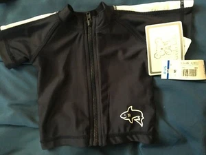 Boy's Zippered Front Navy Blue Swim Top Newborn *NEW W/TAGS* r1 - Picture 1 of 3