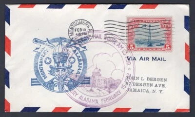 MONTGOMERY Alabama 1932 First Flight Cover. Uncle Sam Cachet. Roessler Design - Image 1 of 2