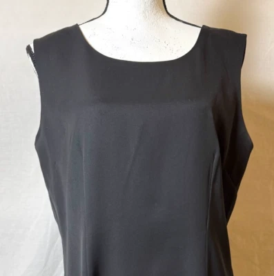 Vestido Vaina Vintage Colección Mary McFadden Para Mujer Talla 12 Negro LBD (Defecto) Foto 1 de 4